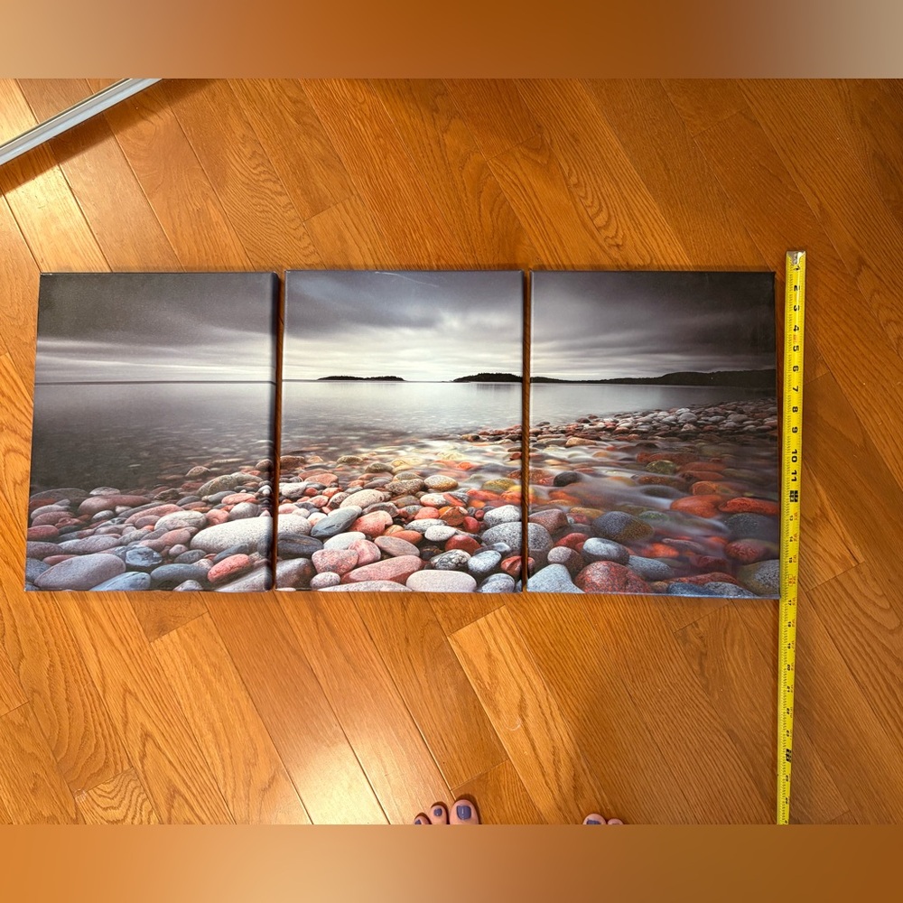 Canvas Art with Colorful Pebbles